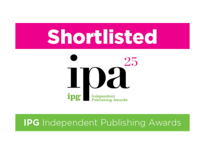 Shortlisted logo for the 2025 IPG Independent Publishing Awards.